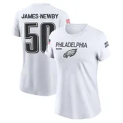 Women's Keyshawn James-Newby Philadelphia Eagles Legend White 2024 Salute to Service Performance T-Shirt