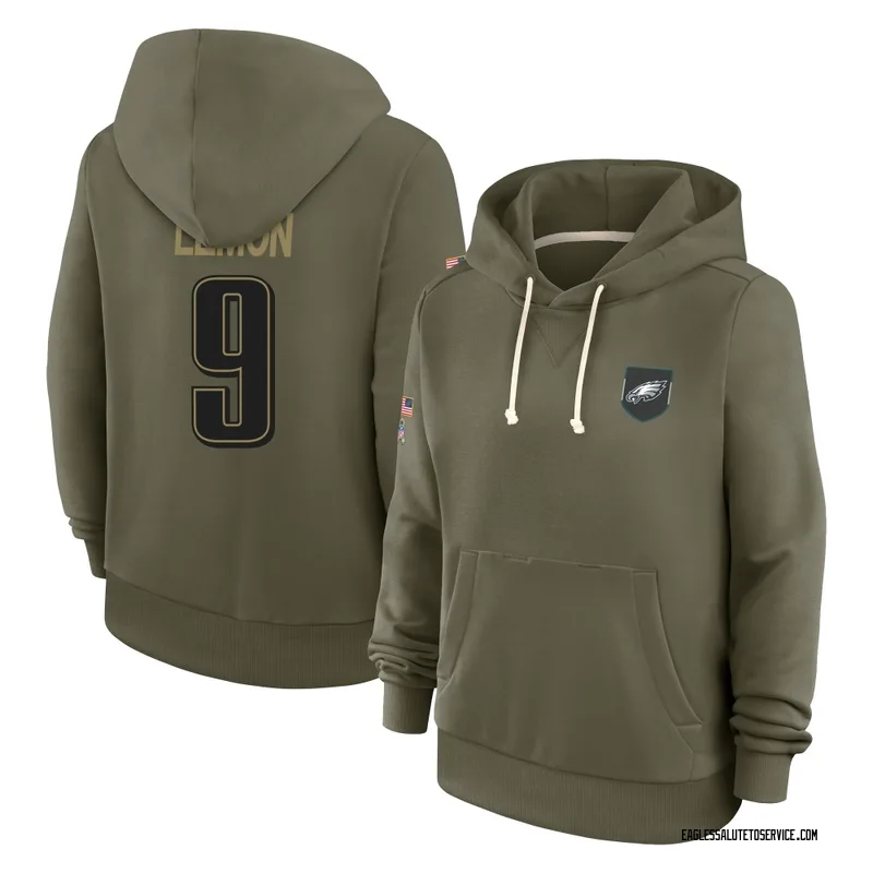 Women's Makai Lemon Philadelphia Eagles Olive 2025 Salute to Service Hoodie