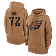 Women's Markel Bell Philadelphia Eagles Brown 2023 Salute To Service Pullover Hoodie
