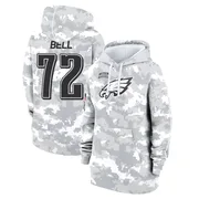 Women's Markel Bell Philadelphia Eagles Camo Arctic 2024 Salute to Service Club Fleece Pullover Hoodie
