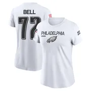 Women's Markel Bell Philadelphia Eagles Legend White 2024 Salute to Service Performance T-Shirt