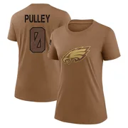 Women's Maximus Pulley Philadelphia Eagles Legend Brown 2023 Salute To Service Performance T-Shirt