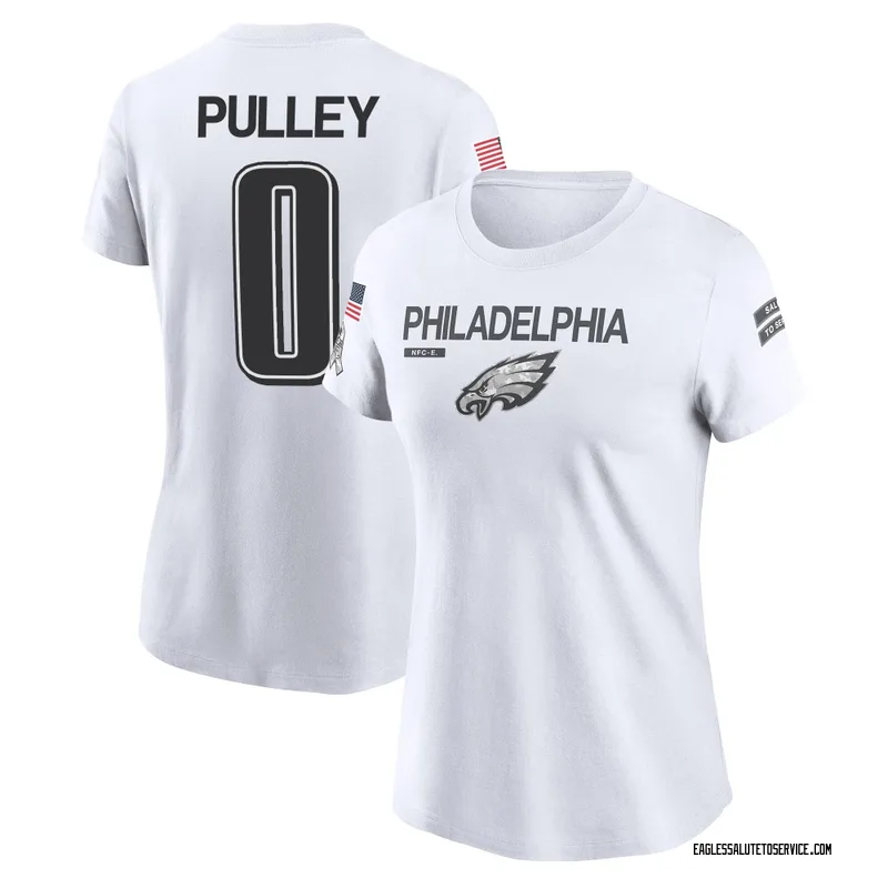 Women's Maximus Pulley Philadelphia Eagles Legend White 2024 Salute to Service Performance T-Shirt