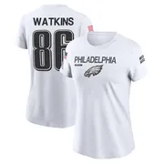 Women's Quez Watkins Philadelphia Eagles Legend White 2024 Salute to Service Performance T-Shirt