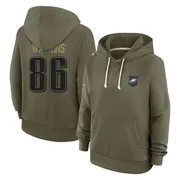 Women's Quez Watkins Philadelphia Eagles Olive 2025 Salute to Service Hoodie