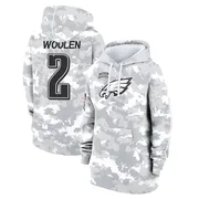 Women's Riq Woolen Philadelphia Eagles Camo Arctic 2024 Salute to Service Club Fleece Pullover Hoodie