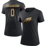 Women's Rocco Underwood Philadelphia Eagles Black 2020 Salute To Service Performance T-Shirt