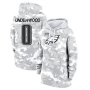 Women's Rocco Underwood Philadelphia Eagles Camo Arctic 2024 Salute to Service Club Fleece Pullover Hoodie