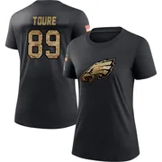 Women's Samori Toure Philadelphia Eagles Black 2020 Salute To Service Performance T-Shirt