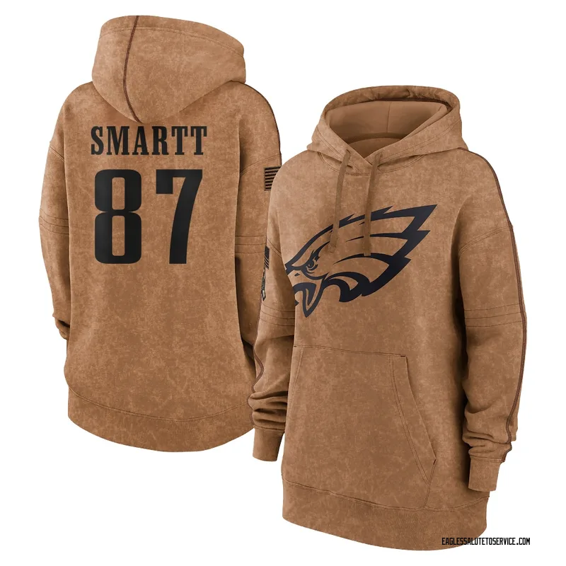 Women's Stone Smartt Philadelphia Eagles Brown 2023 Salute To Service Pullover Hoodie