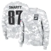 Women's Stone Smartt Philadelphia Eagles Camo Arctic 2024 Salute to Service Long Sleeve T-Shirt
