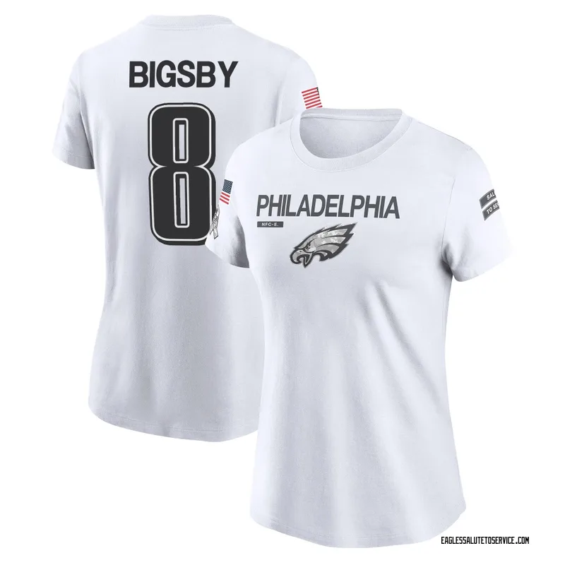 Women's Tank Bigsby Philadelphia Eagles Legend White 2024 Salute to Service Performance T-Shirt