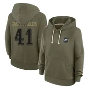 Women's Tariq Castro-Fields Philadelphia Eagles Olive 2025 Salute to Service Hoodie