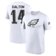 Youth Andy Dalton Philadelphia Eagles Legend White 2024 Salute to Service Performance T-Shirt