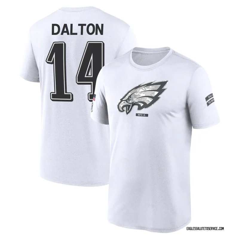 Youth Andy Dalton Philadelphia Eagles Legend White 2024 Salute to Service Performance T-Shirt