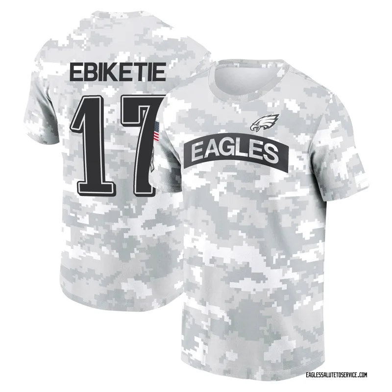 Youth Arnold Ebiketie Philadelphia Eagles Camo Arctic 2024 Salute to Service Performance T-Shirt