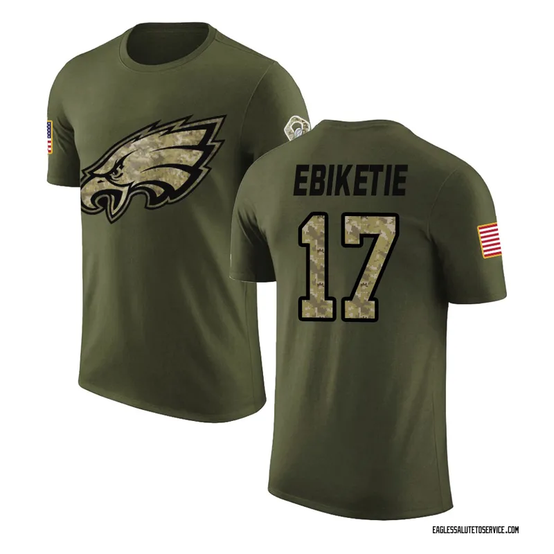 Youth Arnold Ebiketie Philadelphia Eagles Legend Olive Salute to Service T-Shirt