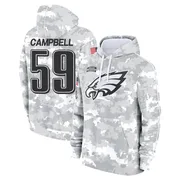Youth Chance Campbell Philadelphia Eagles Camo Arctic 2024 Salute to Service Club Fleece Pullover Hoodie
