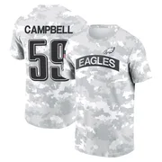 Youth Chance Campbell Philadelphia Eagles Camo Arctic 2024 Salute to Service Performance T-Shirt