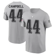 Youth Chance Campbell Philadelphia Eagles Gray 2024 Salute to Service Name & Number T-Shirt