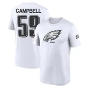 Youth Chance Campbell Philadelphia Eagles Legend White 2024 Salute to Service Performance T-Shirt