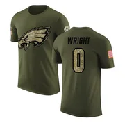 Youth Dae'Quan Wright Philadelphia Eagles Legend Olive Salute to Service T-Shirt