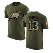 Youth Elijah Moore Philadelphia Eagles Legend Olive Salute to Service T-Shirt