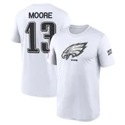 Youth Elijah Moore Philadelphia Eagles Legend White 2024 Salute to Service Performance T-Shirt