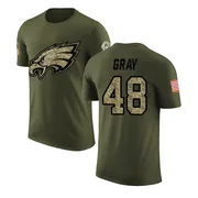 Youth J.T. Gray Philadelphia Eagles Legend Olive Salute to Service T-Shirt