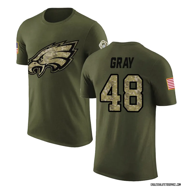 Youth J.T. Gray Philadelphia Eagles Legend Olive Salute to Service T-Shirt