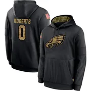 Youth Jaeden Roberts Philadelphia Eagles Black 2020 Salute to Service Sideline Performance Pullover Hoodie