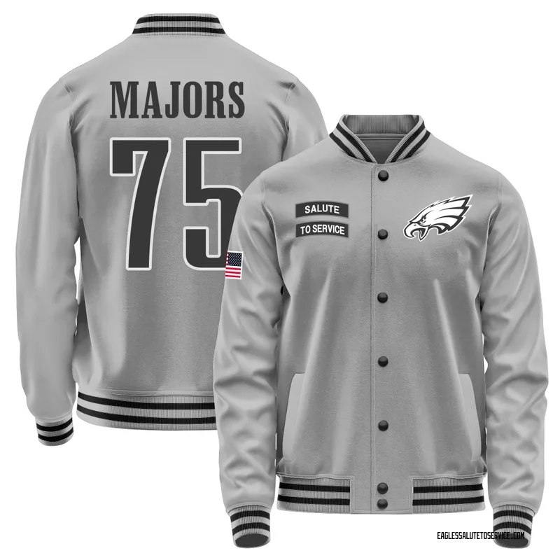 Youth Jake Majors Philadelphia Eagles Gray Salute to Service Performance Jacket