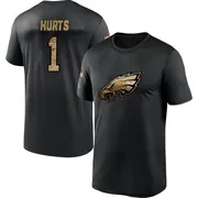 Youth Jalen Hurts Philadelphia Eagles Black 2020 Salute To Service Performance T-Shirt