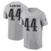 Youth John Ojukwu Philadelphia Eagles Gray 2024 Salute to Service Name & Number T-Shirt