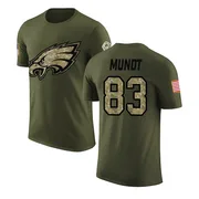 Youth Johnny Mundt Philadelphia Eagles Legend Olive Salute to Service T-Shirt