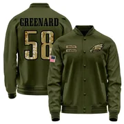 Youth Jonathan Greenard Philadelphia Eagles Olive Salute to Service Sideline Performance Jacket