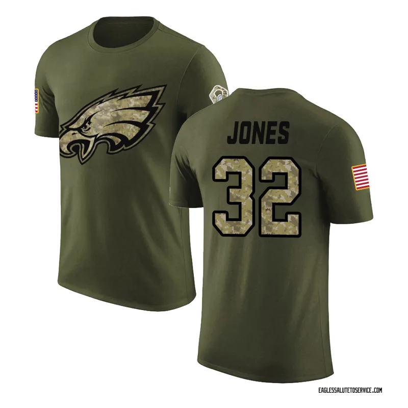 Youth Jonathan Jones Philadelphia Eagles Legend Olive Salute to Service T-Shirt