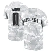 Youth Joshua Weru Philadelphia Eagles Camo Arctic 2024 Salute to Service Performance T-Shirt