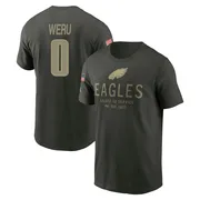 Youth Joshua Weru Philadelphia Eagles Green Forest/ 2025 Salute to Service Sideline Primary Edge T-Shirt