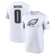 Youth Joshua Weru Philadelphia Eagles Legend White 2024 Salute to Service Performance T-Shirt