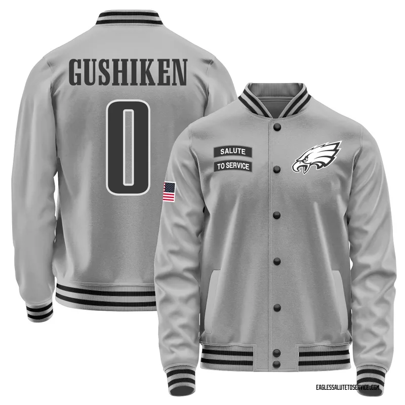 Youth Kapena Gushiken Philadelphia Eagles Gray Salute to Service Performance Jacket