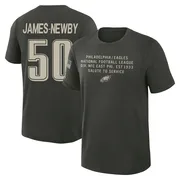 Youth Keyshawn James-Newby Philadelphia Eagles Green Dark/ 2025 Salute to Service Sideline Slub T-Shirt