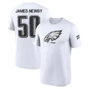 Youth Keyshawn James-Newby Philadelphia Eagles Legend White 2024 Salute to Service Performance T-Shirt