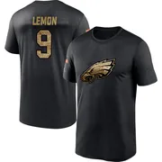 Youth Makai Lemon Philadelphia Eagles Black 2020 Salute To Service Performance T-Shirt