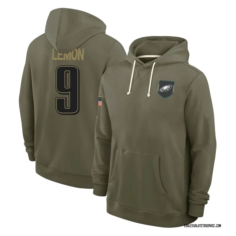 Youth Makai Lemon Philadelphia Eagles Olive 2025 Salute to Service Hoodie