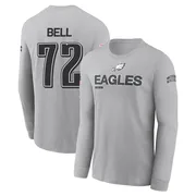 Youth Markel Bell Philadelphia Eagles Gray 2024 Salute to Service Long Sleeve T-Shirt