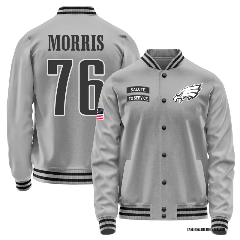 Youth Micah Morris Philadelphia Eagles Gray Salute to Service Performance Jacket