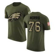 Youth Micah Morris Philadelphia Eagles Legend Olive Salute to Service T-Shirt