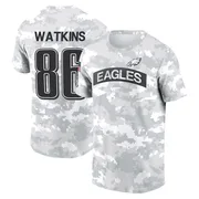 Youth Quez Watkins Philadelphia Eagles Camo Arctic 2024 Salute to Service Performance T-Shirt