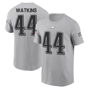 Youth Quez Watkins Philadelphia Eagles Gray 2024 Salute to Service Name & Number T-Shirt